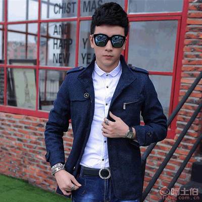 經(jīng)典與潮流的碰撞 名仕狼男裝風衣中長款立領韓版休閑大衣深度解析